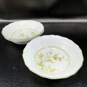 AK Kaiser Germany Porcelain‎ Dish Bowl 5inch Bowls Dishes Yellow Flowers Set 3